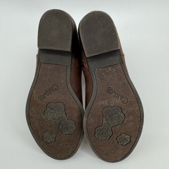 Carlos by Carlos Santana Brown Suede Ankle Booties 7M Western Boho Zip BERT - Picture 8 of 9